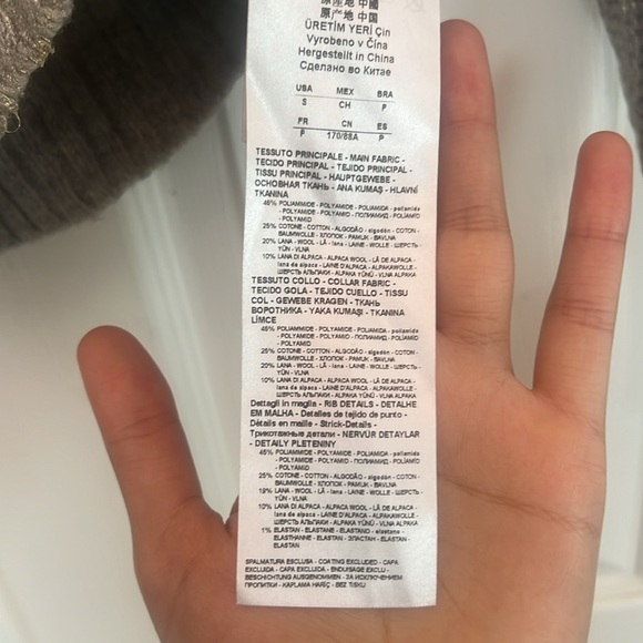 Armani Exchange A | X size X small pullover sweater gray misty grey coated NEW - Picture 9 of 15